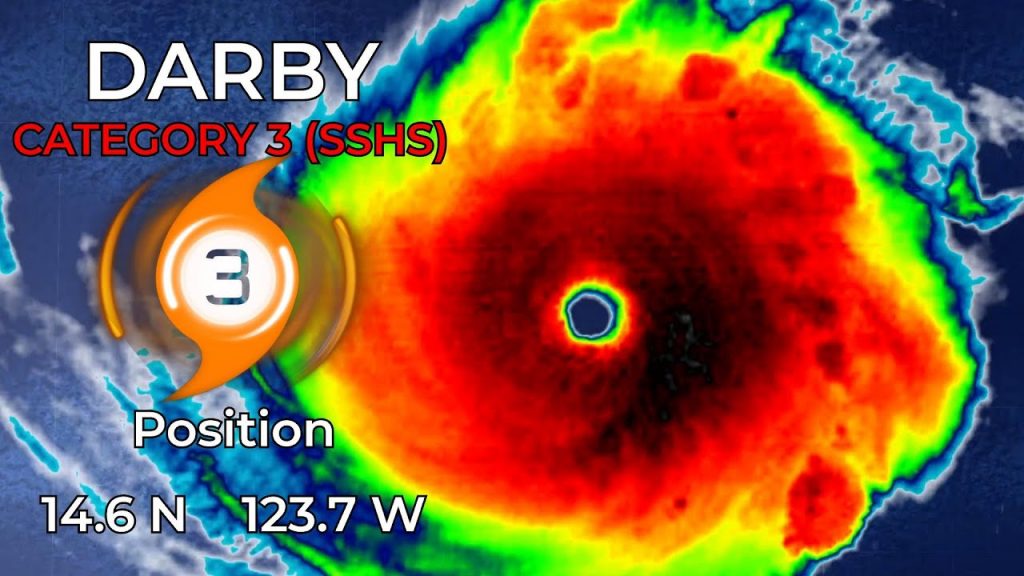 Major Hurricane Darby rapidly intensifying in the Pacific<strong class=